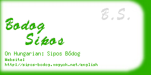 bodog sipos business card